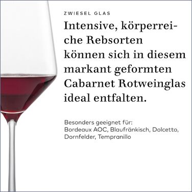 Бокали для червоного вина Zwiesel Glas Pure, 2 шт., кришталеві, стійкі до миття в посудомийці, Tritan®, Німеччина