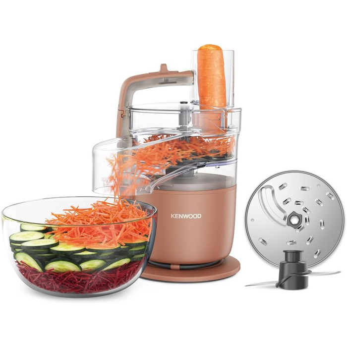 Кухонний комбайн Kenwood MultiPro Go FDP22.130GY: компактний, 650 Вт, 1.3 л, для нарізки, натирання, пюрування та замішування тіста, блакитний (Express Serve)
