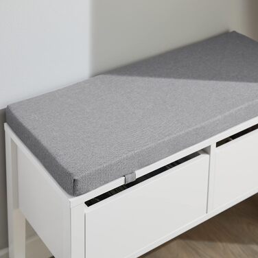 Біла лавка з місцем для зберігання SoBuy FSR88-W, 2 шухляди, для передпокою та спальні, макс. навантаження 150 кг, 72x46x30 см