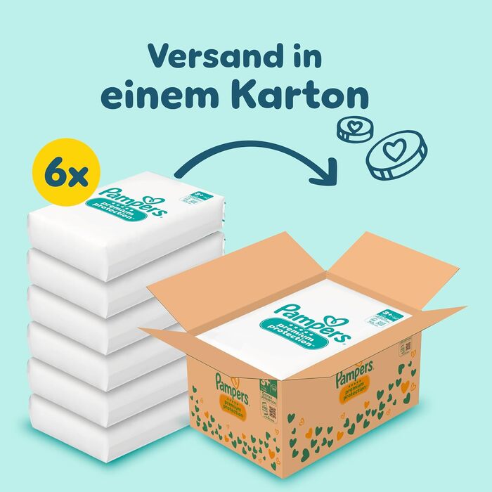 Підгузки Pampers Premium Protection розмір 3 (6-10 кг), велика упаковка, 204 шт