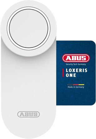 Електронний дверний замок ABUS LOXERIS One, розумне відкривання і закривання через додаток, контроль доступу, легкий монтаж без проводів, білий колір