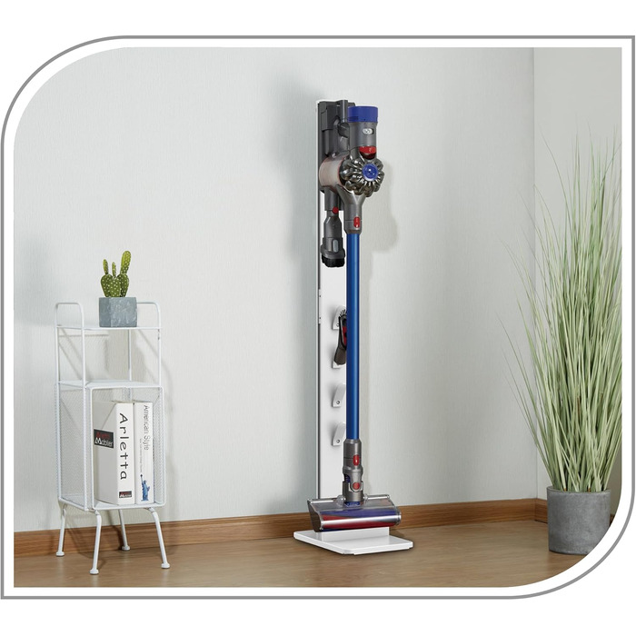 Підлогова стійка-органайзер PureMounts для пилососів Dyson V6/V7/V8/V10/V11/V12/V15, біла