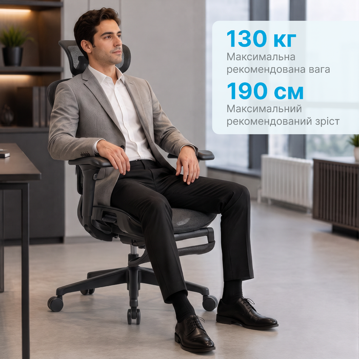 Крісло офісне OfficePro Onix OC975B Black