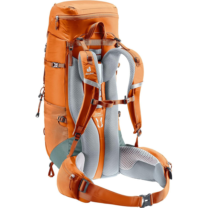 Рюкзак Deuter Aircontact Lite 40+10 л для трекінгу, каштаново-бірюзовий, легкий, одноколірний