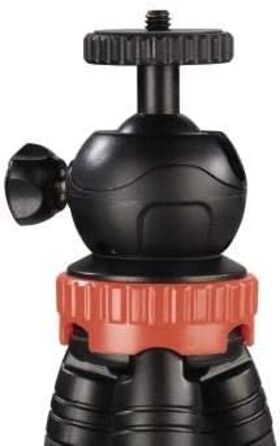 Штатив Hama Traveller Pro 4620, трипод для смартфона, 23-105 см, 1/4'', чорний/сріблястий/червоний