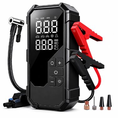 Пусковий пристрій (бустер) 8000A з компресором 150 PSI та Powerbank для бензинових та дизельних двигунів