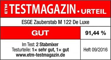 Занурювальний блендер ESGE-Zauberstab M 122 de Luxe, білий, з аксесуарами, потужність до 14 000 об/хв