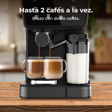 Еспресо-машина Cecotec Power Espresso 20: еспресо, капучино, холодний кавовий напій, 20 Bar, професійна якість для дому. Touch ColdBrew Latte