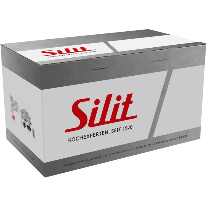Набір каструль Silit Toskana Induktion 4-каструль, нержавіюча сталь, з кришкою з термоскла, не має покриття