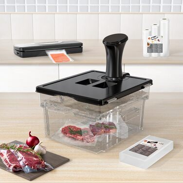 Контейнер для Sous Vide 11л з кришкою та решіткою, полікарбонат (без BPA), універсальний для багатьох Sous Vide пристроїв