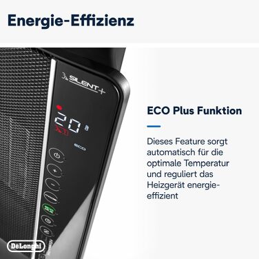 Теплова завіса-вентилятор De'Longhi TCH Turmventilator з функцією обігріву, 2400Вт, для приміщень до 70м³, 3 режими потужності, таймер 24г, чорний (TCH8993ER.BC)