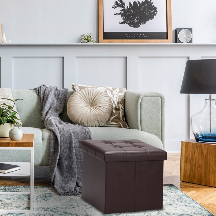 Оббивний пуф Wide Decor, коричневий