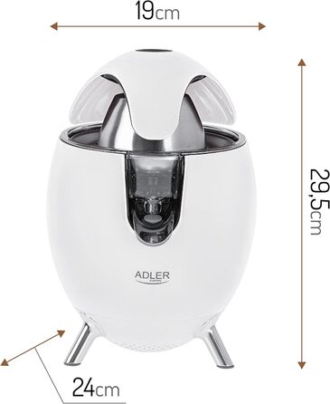 Соковижималка для цитрусових Adler AD 4013, біла, електрична