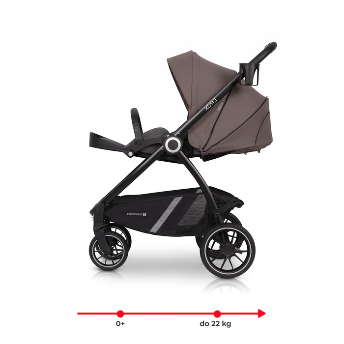 Дитячий прогулянковий візок Euro-Cart Crox, рожевий, з реверсивним сидінням, 0-22 кг
