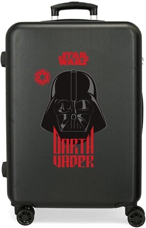 Дитяча валіза Star Wars Darth Vader, ABS, з кодовим замком, 4 колеса, середній розмір, жорсткий корпус