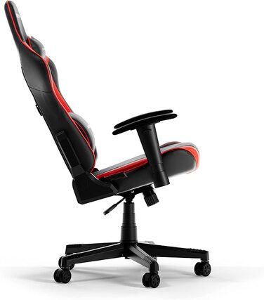 Ігрове крісло DXRacer PRINCE L, чорний та червоний, оригінальна модель, PVC шкіра