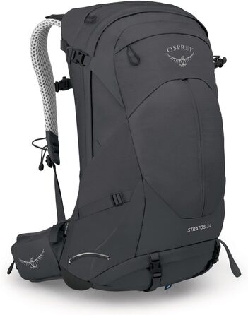 Туристичний рюкзак Osprey Stratos 34 для чоловіків, Tunnel Vision Grey