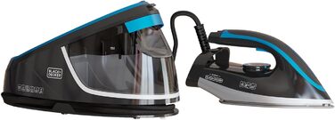 Парова праска-станція BLACK+DECKER BXSS2401E, 2400 Вт, знімний бак 1,5 л, паровий удар 200 г/хв, регулювання температури, ECO-режим, готовність за 1 хвилину