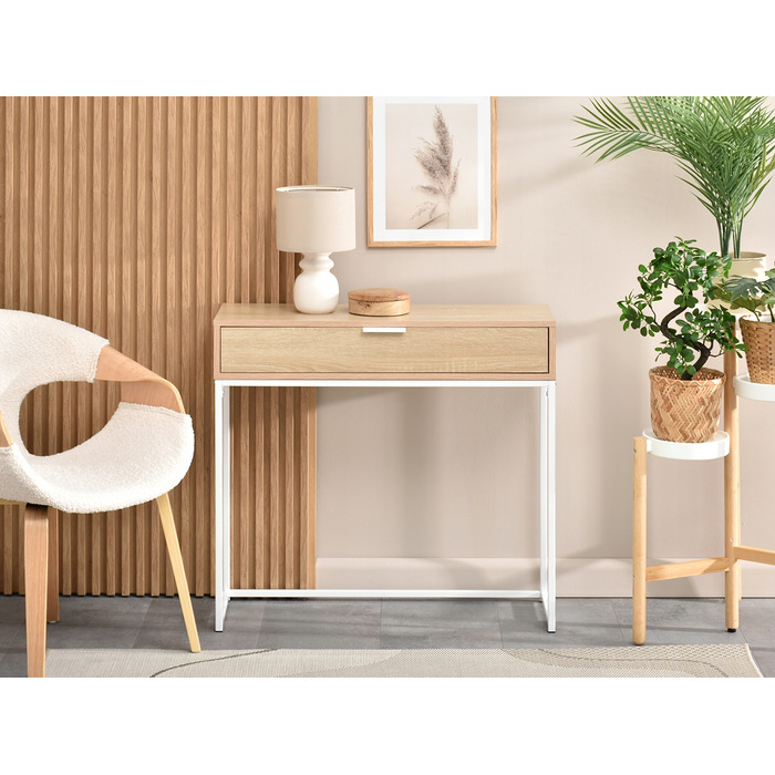 Консоль Mebel-Partner, білий матовий, 80 x 76,5 x 28 см