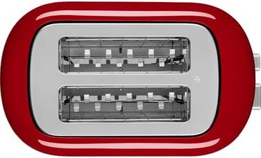 Тостер KitchenAid для 2 скибок - ретро дизайн, нержавіюча сталь, червоний Empire. 7 функцій