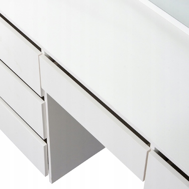 Туалетний столик ELDEN білий MDF з дзеркалом та шухлядами, 120x45x140 см