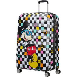 Валіза American Tourister Wavebreaker Disney Mickey Check 77 см, 96 л, багатокольорова, спінер