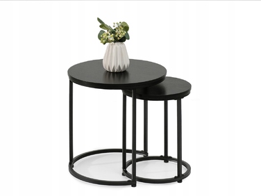 Журнальний стіл Mebel-Partner круглий, 45 x 45 x 48,5 см, чорне дерево, чорний