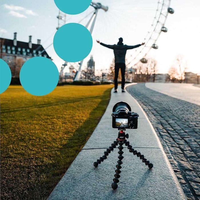 Гнучкий штатив JOBY GorillaPod 3K Kit з кульовою головкою для дзеркальних та бездзеркальних камер, навантаження до 3 кг, чорний, виробництво Італія