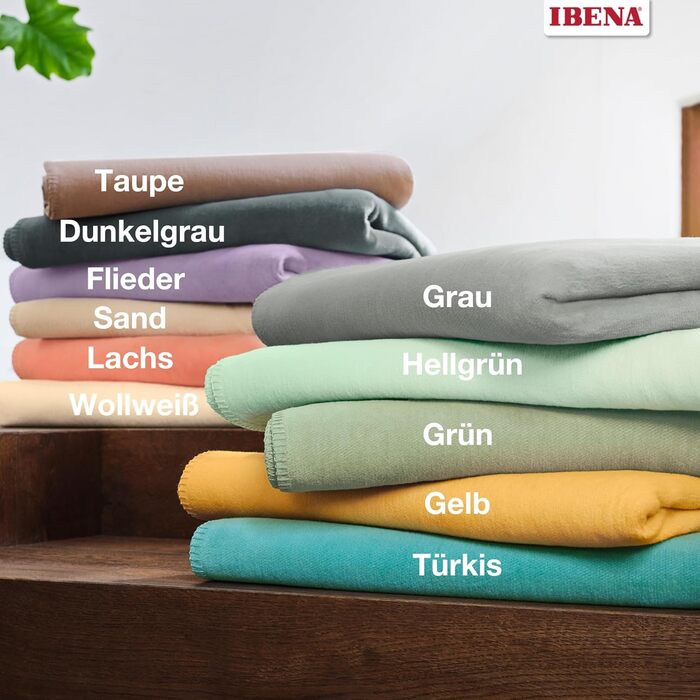 Ковдра Ibena Malaga Bio 150x200 см – 100% бавовна, темно-сіра, вироблено в Німеччині