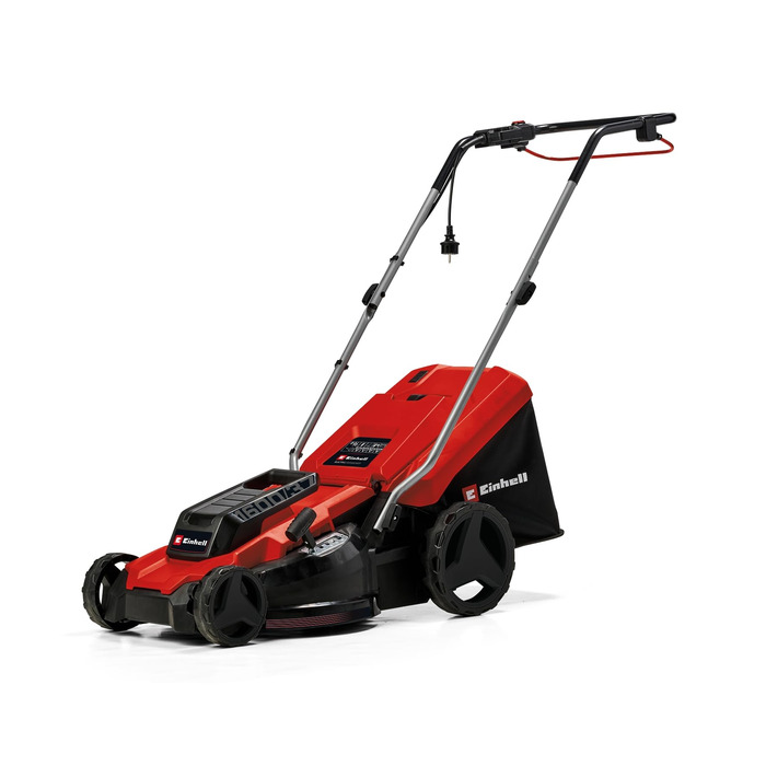 Електричний газонокосарка Einhell GC-EM 1600/37 - 1600 Вт, ширина косіння 37 см, до 700 м², кошик 38 л, регулювання висоти 20-60 мм