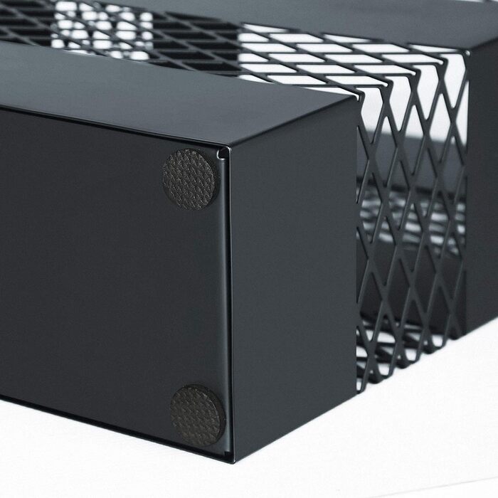Металевий підставка для парасольок SONGMICS, прямокутний, 28x12x41 см, з піддоном для води, гратчастий дизайн, антрацит