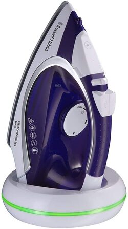 Бездротова праска Russell Hobbs Supreme Steam Cordless 2400 Вт, 135 г/хв, керамічна підошва, 300 мл, паровий удар, база