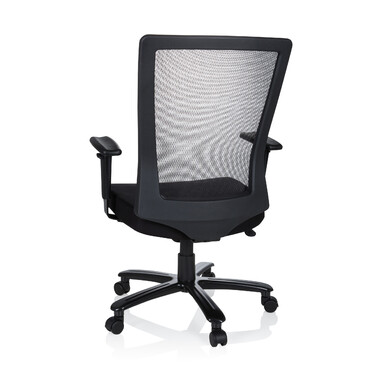 Офісне крісло / поворотне крісло XXL EXTENDER сітка / тканина чорна hjh OFFICE
