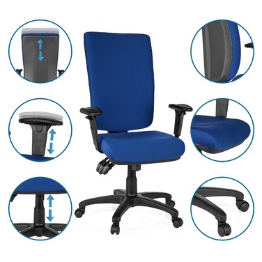 Офісне крісло / крісло керівника ZENIT HIGH blue hjh OFFICE