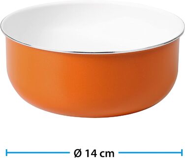 Набір каструль BRUNNER Mandarina, 9 предметів, антипригарне покриття