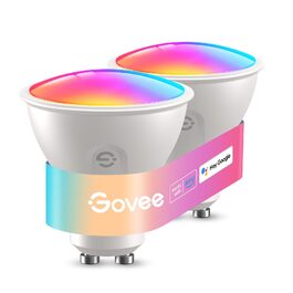 Розумні LED лампи Govee GU10 RGBWW, підтримка Matter, Alexa, Google Home, керування через Wi-Fi, зміна кольорів, синхронізація з музикою, диммер, набір 2 шт.
