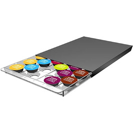 Диспенсер для капсул Tavola Swiss Cassetto на 30 Dolce Gusto, пластик та алюміній, мультиколір, 28x39x4,5 см