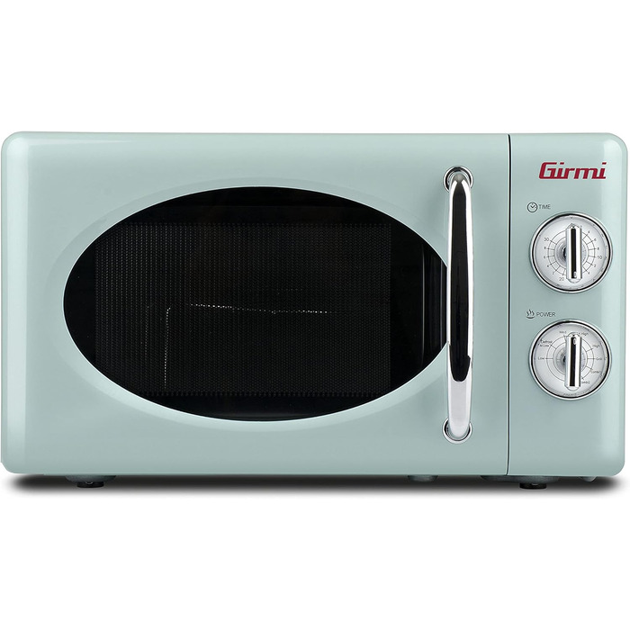 Мікрохвильова піч Girmi FM2100 комбінована, 1150 Вт, 20 л, сталева, бірюзова