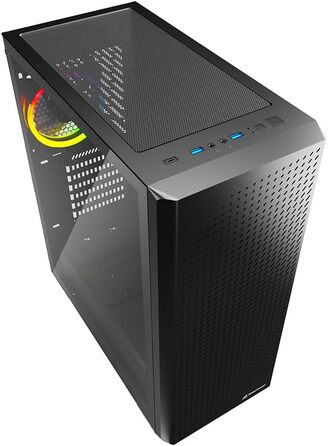 Корпус для ПК Sharkoon VS9 RGB Midi ATX, чорний