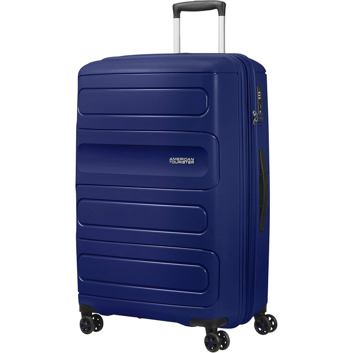 Валіза American Tourister Sunside Spinner L, розширювана, 77 см, 106/118 л, синя (Dark Navy)