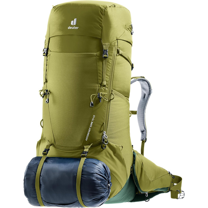 Туристичний рюкзак Deuter Aircontact Core 70+10 л, зелений (2024), для трекінгу