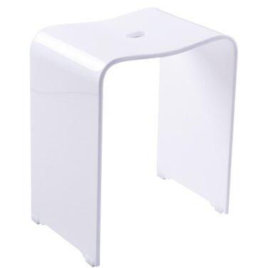 RIDDER Trendy Bad-Hocker, акриловий табурет для ванної кімнати, білий, 39 x 47 x 28 см