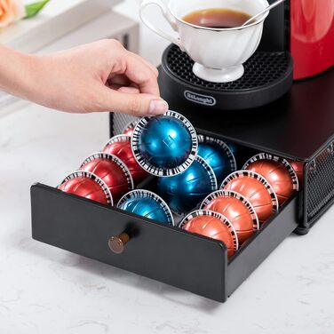Органайзер-підставка для капсул кави Reisratten для Nespresso Vertuo, на 30 капсул, чорний