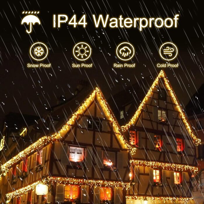 LED гірлянда 352 світлодіоди, 10 м, 11 режимів, мідний дріт, IP44, для дому/саду, вечірки, весілля, Різдва, кімнати, патіо, штори, з пультом, таймер
