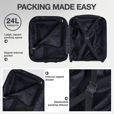 Ручна поклажа Cabin Max Luggage Trolley, валіза для переліту 40x30x20 см, 24л, на 2 колесах, Graphite