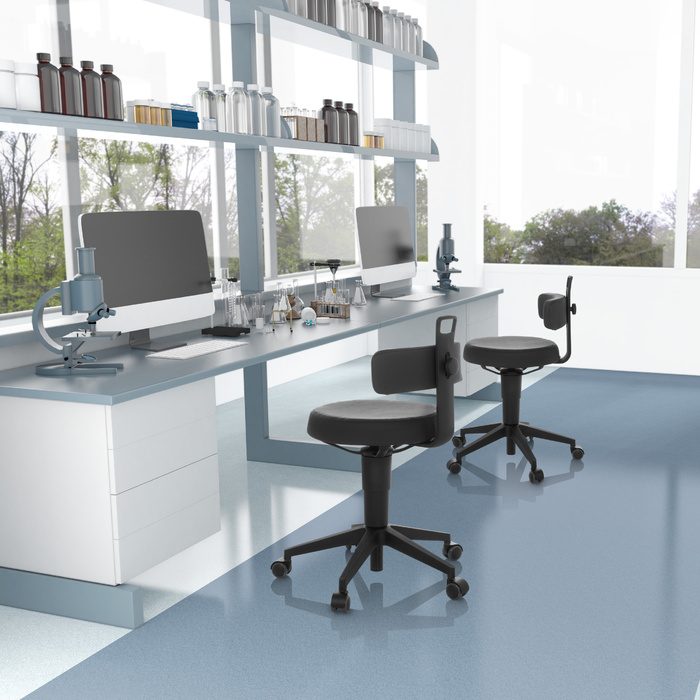 Робочий табурет / балансирне крісло TOP WORK FLEX PU black hjh OFFICE
