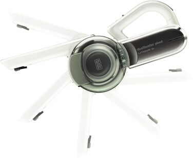 Акумуляторний ручний пилосос BLACK+DECKER Dustbuster Pivot PV1820L 18В, бездротовий, з настінною зарядною станцією, щілинною насадкою та щіткою для меблів