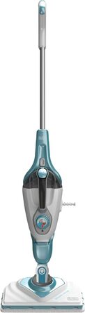 Парова швабра Black+Decker 1600Вт 2в1 з ручним парогенератором BHSM1615DAM, для прибирання дому, з технологією AutoSelect, 16 аксесуарів