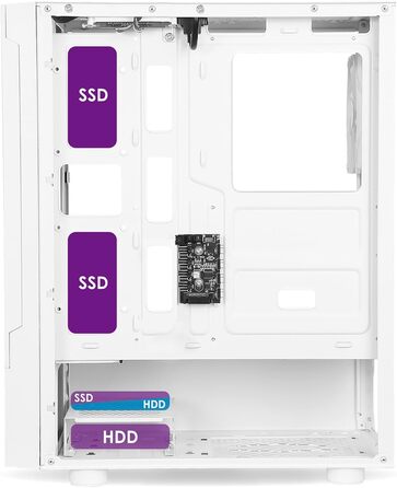 Корпус для ПК EMPIRE GAMING Sapphire ARGB середній Tower ATX/mATX/ITX, білий, з бічною панеллю із загартованого скла, 3 ARGB вентилятори 120 мм, MB Sync