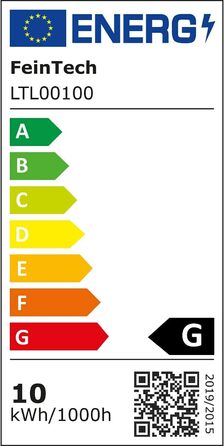 Настільна LED лампа FeinTech LTL00100, димована, 550 лм, з USB, алюміній, ABS-пластик, акрил, регульована температура світла (тепле/холодне біле), біла, 37x15x43.5 см